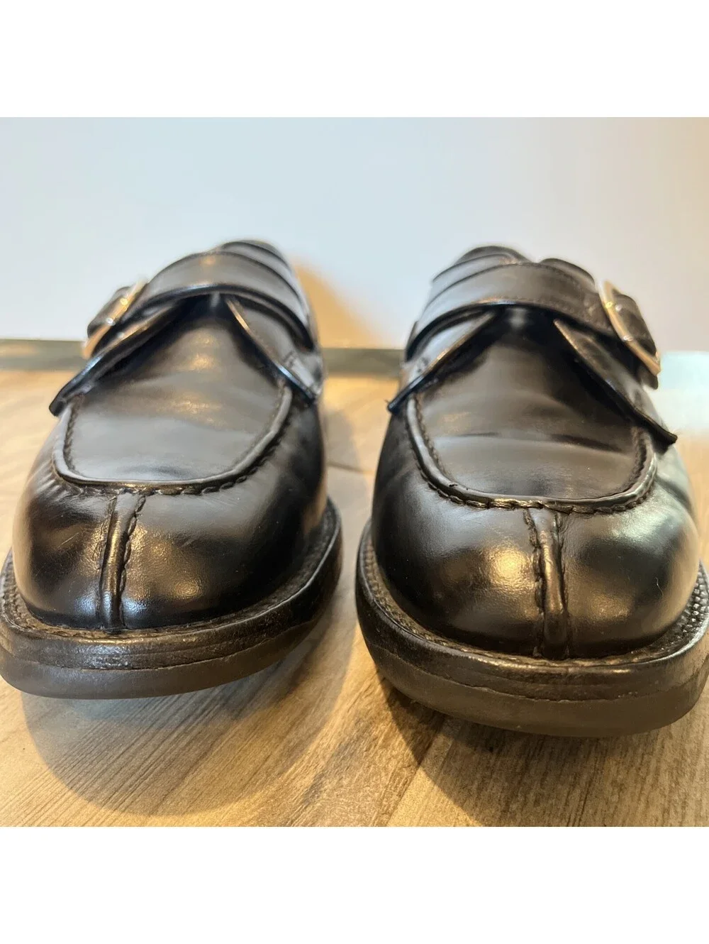 ALLEN EDMONDS CORNELL BLACK MONK STRAP VIBRAM SOLES 10B VGC